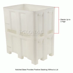 Dandux Forkliftable Double Wall Skid Bulk Container 512110N - 36" x 26" x 16-1/2", White 23 Dandux Forkliftable Double Wall Skid Bulk Container 512110N - 36" x 26" x 16-1/2", White -Containers & Organizers Sales Store 809118WH 3wco