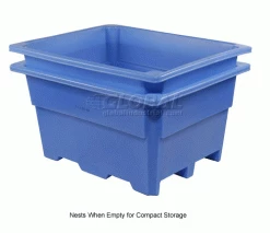 Dandux Pallet Container 51-2030U - 52"L x 42"W x 30"H Single Wall, Blue -Containers & Organizers Sales Store 809205BL 2wco