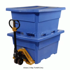 Dandux Pallet Container 51-2030U - 52"L x 42"W x 30"H Single Wall, Blue -Containers & Organizers Sales Store 809205BL 4wco
