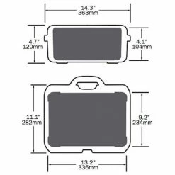 Nanuk 910 Series DJI Osmo Case 910-OSM1 with Foam Insert 14-5/16"L x 11-1/8"W x 4-11/16"H Black -Containers & Organizers Sales Store 910 Dimensions 4