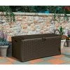 Suncast DBW7000 Resin Wicker Outdoor Storage Deck Box 71.7 Gallon 47-1/2"L x 23-1/2"W x 21-1/2"H