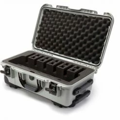 Nanuk 935 Series Pistol Case with Foam Insert 935-6UP5 - 6 Pistol Cap. - 22"L x 14"W x 9"H - Silver