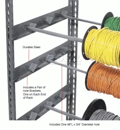 Global Industrial Axle Bracket Kit With One 3/4"Diameter 48"Long Axle -Containers & Organizers Sales Store 968556 1wco