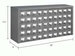 Global Industrial™ Steel Storage Drawer Cabinet - 50 Drawers 36"W x 9"D x 17-3/4"H -Containers & Organizers Sales Store 986103 dim