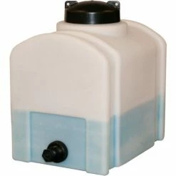 RomoTech 8 Gallon Plastic Storage Tank 82123879 - Domed with Flat Bottom