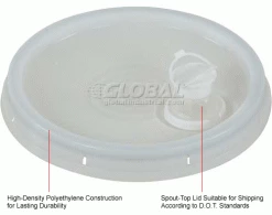 Vestil Tear-Tab Lid & Plastic Spout LID-54-PWST 3½, 5 & 6 Gal Open Head Pails -Containers & Organizers Sales Store 987422 1wco