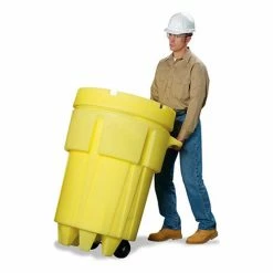 SpillTech® 5 Gallon Wheeled OverPack Salvage Drum with Lid A95OVER-WD 9 - Polyethylene - Yellow