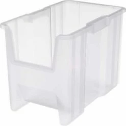 Akro-Mils® Plastic Stack-N-Store AkroBin® 10-7/8"W x 17-1/2"D x 12-1/2"H, Semi-Clear - Pkg Qty 4
