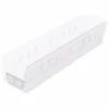 Akro-Mils Plastic Nesting Storage Shelf Bin 30128 - 4-1/8"W x 17-7/8"D x 4"H Clear - Pkg Qty 12