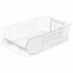 Akro-Mils® Super-Size AkroBin® Plastic Stacking Bin, 12-3/8"W x 20"D x 6"H, Clear - Pkg Qty 4