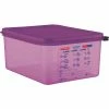 Araven 61391 - Food Container, Anti-Allergen, W/Lid, Polypropylene, 10.5 Qt., 1/2 Size, Purple - Pkg Qty 6