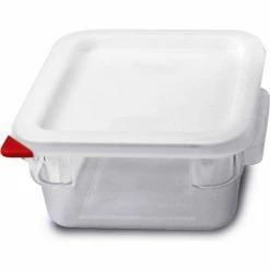 Araven 91851 - Food Storage Container W/Lid, Polycarbonate, 2.1 Qt., Colorclip®, Clear - Pkg Qty 6