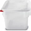 Araven 91862 - Food Storage Container W/Lid, Polycarbonate, 6.3 Qt., Colorclip®, Transparent - Pkg Qty 6