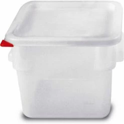Araven 91862 - Food Storage Container W/Lid, Polycarbonate, 6.3 Qt., Colorclip®, Transparent - Pkg Qty 6