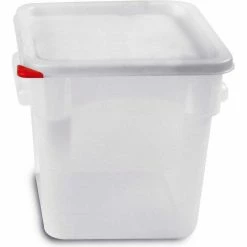 Araven 91863 - Food Storage Container W/Lid, Polycarbonate, 8.4 Qt., Colorclip®, Transparent - Pkg Qty 6