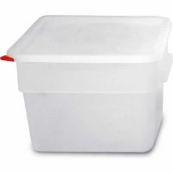 Araven 91864 - Food Storage Container W/Lid, Polycarbonate, 12.6 Qt., Colorclip®, Transparent - Pkg Qty 6