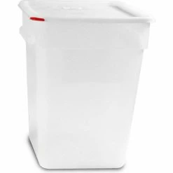 Araven 91866 - Food Storage Container W/Lid, Polycarbonate, 23.2 Qt., Colorclip®, Transparent - Pkg Qty 6