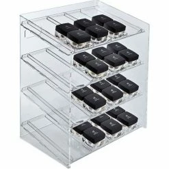 Global Approved 222484, 16 Compartment Cosmetic Display, 12"W x 14.5"H x 8.5"D, CLR, 1 Pc -Containers & Organizers Sales Store AZA 222484