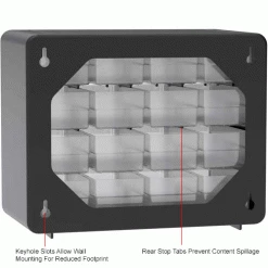 Akro-Mils Plastic Drawer Parts Cabinet 10116 - 10-1/2"W x 6-3/8"D x 8-1/2"H, Black, 16 Drawers 15 Akro-Mils Plastic Drawer Parts Cabinet 10116 - 10-1/2"W x 6-3/8"D x 8-1/2"H, Black, 16 Drawers -Containers & Organizers Sales Store B1603775 2wco
