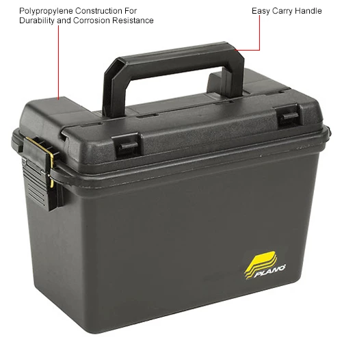 Plano Molding 1612-98 Field Box Large Without Tray/Gasket 15"L x 8"W x 10"H, Black 9 Plano Molding 1612-98 Field Box Large Without Tray/Gasket 15"L x 8"W x 10"H, Black - Image 9