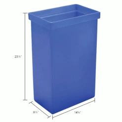 Winholt® 148BIN-BL, Ingredient Bin, Polyethylene, 14-5/8"L x 9-1/4"W x 23-1/4"H, Blue -Containers & Organizers Sales Store B1646661IN dim
