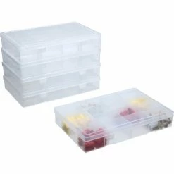 Durham Mfg. Durham Large Plastic Compartment Box LP16-CLEAR - 16 Compartments, 13-1/8x9x2-5/16 - Pkg Qty 5 -Containers & Organizers Sales Store B169941 06