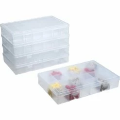 Durham Mfg. Durham Large Plastic Compartment Box LP24-CLEAR - 24 Compartments, 13-1/8x9x2-5/16 - Pkg Qty 5 -Containers & Organizers Sales Store B169943 06