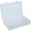 Durham Mfg. Durham Large Plastic Compartment Box LPADJ-CLEAR - Adjustable with 20 Dividers, 13-1/8x9x2-5/16 - Pkg Qty 5