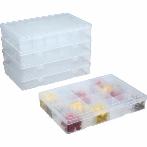 Durham Mfg. Durham Large Plastic Compartment Box LPADJ-CLEAR - Adjustable with 20 Dividers, 13-1/8x9x2-5/16 - Pkg Qty 5 7 Durham Mfg. Durham Large Plastic Compartment Box LPADJ-CLEAR - Adjustable with 20 Dividers, 13-1/8x9x2-5/16 - Pkg Qty 5 - Image 7