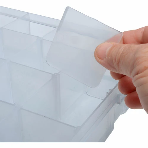 Durham Mfg. Durham Large Plastic Compartment Box LPADJ-CLEAR - Adjustable with 20 Dividers, 13-1/8x9x2-5/16 - Pkg Qty 5 9 Durham Mfg. Durham Large Plastic Compartment Box LPADJ-CLEAR - Adjustable with 20 Dividers, 13-1/8x9x2-5/16 - Pkg Qty 5 - Image 9