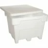 Romotech FDA Approved Poly Bulk Container 82125048 with Lid 42-1/2"L x 42-1/2"W x 33-1/2"H, Natural