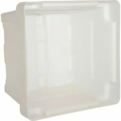 Romotech FDA Approved Poly Bulk Container 82125048 with Lid 42-1/2"L x 42-1/2"W x 33-1/2"H, Natural -Containers & Organizers Sales Store B1929211 08