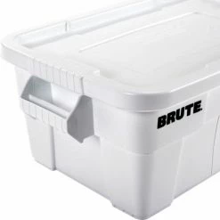 Rubbermaid 14 Gallon Brute Tote with Lid FG9S3000WHT - 27-1/2 x 16-3/4 x 10-3/4 - White - Pkg Qty 6 -Containers & Organizers Sales Store B2050495 05