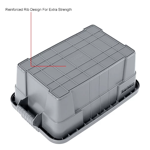 Rubbermaid 14 Gallon Brute Tote with Lid FG9S3000GRAY - 27-1/2 x 16-3/4 x 10-3/4 - Gray - Pkg Qty 6 10 Rubbermaid 14 Gallon Brute Tote with Lid FG9S3000GRAY - 27-1/2 x 16-3/4 x 10-3/4 - Gray - Pkg Qty 6 - Image 10