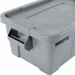 Rubbermaid 14 Gallon Brute Tote with Lid FG9S3000GRAY - 27-1/2 x 16-3/4 x 10-3/4 - Gray - Pkg Qty 6 18 Rubbermaid 14 Gallon Brute Tote with Lid FG9S3000GRAY - 27-1/2 x 16-3/4 x 10-3/4 - Gray - Pkg Qty 6 -Containers & Organizers Sales Store B2050497 05