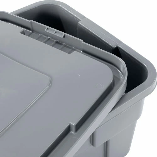 Rubbermaid 14 Gallon Brute Tote with Lid FG9S3000GRAY - 27-1/2 x 16-3/4 x 10-3/4 - Gray - Pkg Qty 6 7 Rubbermaid 14 Gallon Brute Tote with Lid FG9S3000GRAY - 27-1/2 x 16-3/4 x 10-3/4 - Gray - Pkg Qty 6 - Image 7