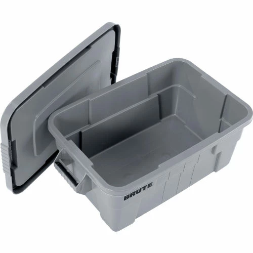 Rubbermaid 14 Gallon Brute Tote with Lid FG9S3000GRAY - 27-1/2 x 16-3/4 x 10-3/4 - Gray - Pkg Qty 6 8 Rubbermaid 14 Gallon Brute Tote with Lid FG9S3000GRAY - 27-1/2 x 16-3/4 x 10-3/4 - Gray - Pkg Qty 6 - Image 8