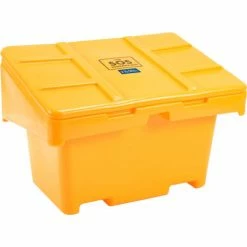 Global Industrial Lockable Outdoor Storage Container, 42"Lx29"Wx30"H, 11 Cu. Ft., Yellow