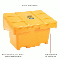 Global Industrial™ Lockable Outdoor Storage Container, 42"Lx29"Wx30"H, 11 Cu. Ft., Yellow -Containers & Organizers Sales Store B2050615IN 1wco