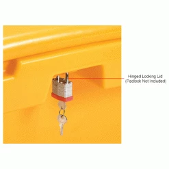 Global Industrial™ Lockable Outdoor Storage Container, 42"Lx29"Wx30"H, 11 Cu. Ft., Yellow -Containers & Organizers Sales Store B2050615IN 2wco