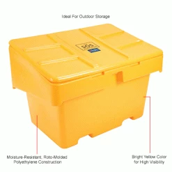 Global Industrial™ Lockable Outdoor Storage Container, 48"Lx33"Wx34"H, 18.5 Cu. Ft., Yellow -Containers & Organizers Sales Store B2050616IN 1wco