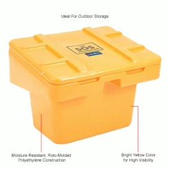 Global Industrial™ Lockable Outdoor Storage Container, 30"Lx24"Wx23"H, 5.5 Cu. Ft., Yellow -Containers & Organizers Sales Store B2050653IN 1wco