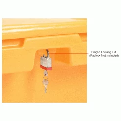 Global Industrial™ Lockable Outdoor Storage Container, 30"Lx24"Wx23"H, 5.5 Cu. Ft., Yellow -Containers & Organizers Sales Store B2050653IN 2wco