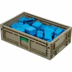 Monoflo Folding Transport Container KD2415-07 23-15/16"L x 15"W x 7-7/16"H Gray -Containers & Organizers Sales Store B2102318 12