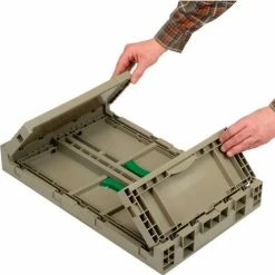 Monoflo Folding Transport Container KD2415-09 23-15/16"L x 15"W x 9-1/2"H Gray -Containers & Organizers Sales Store B2102319 02