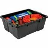 Quantum Storage Systems Quantum Heavy-Duty Latch Container - LC191507-BK - 21"L x 15-7/8"W x 7-3/4"H Black - Pkg Qty 6