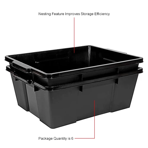 Quantum Storage Systems Quantum Heavy-Duty Latch Container - LC191507-BK - 21"L x 15-7/8"W x 7-3/4"H Black - Pkg Qty 6 10 Quantum Storage Systems Quantum Heavy-Duty Latch Container - LC191507-BK - 21"L x 15-7/8"W x 7-3/4"H Black - Pkg Qty 6 - Image 10