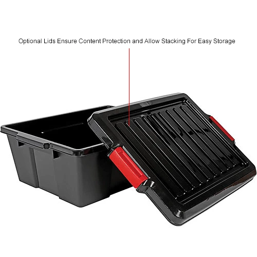 Quantum Storage Systems Quantum Heavy-Duty Latch Container - LC191507-BK - 21"L x 15-7/8"W x 7-3/4"H Black - Pkg Qty 6 11 Quantum Storage Systems Quantum Heavy-Duty Latch Container - LC191507-BK - 21"L x 15-7/8"W x 7-3/4"H Black - Pkg Qty 6 - Image 11
