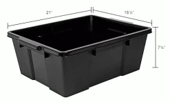 Quantum Storage Systems Quantum Heavy-Duty Latch Container - LC191507-BK - 21"L x 15-7/8"W x 7-3/4"H Black - Pkg Qty 6 24 Quantum Storage Systems Quantum Heavy-Duty Latch Container - LC191507-BK - 21"L x 15-7/8"W x 7-3/4"H Black - Pkg Qty 6 -Containers & Organizers Sales Store B2264784IN dim