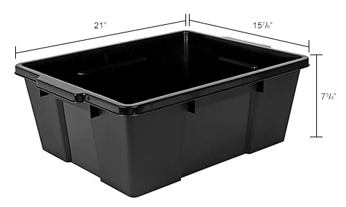 Quantum Storage Systems Quantum Heavy-Duty Latch Container - LC191507-BK - 21"L x 15-7/8"W x 7-3/4"H Black - Pkg Qty 6 12 Quantum Storage Systems Quantum Heavy-Duty Latch Container - LC191507-BK - 21"L x 15-7/8"W x 7-3/4"H Black - Pkg Qty 6 - Image 12